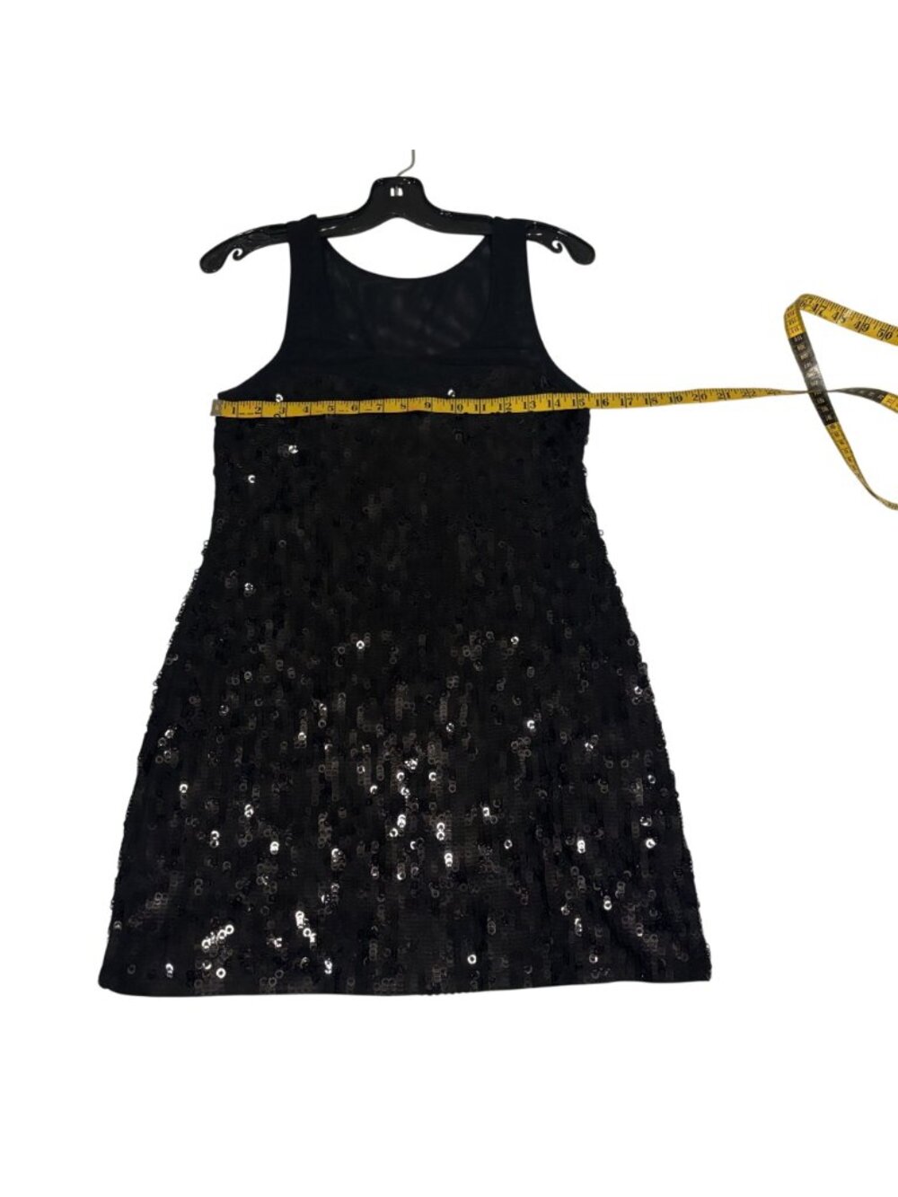 Black Y2k Inspired Sequin Sleeveless Mini Dress By Express S - Picture 6 of 8